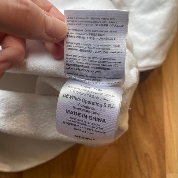 Off-White 100% Cotton Sweatshirt - Sz Medium - Picture 5 of 9